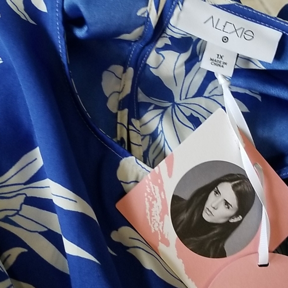 Alexis x Target Floral Long-Sleeve Rope Belt Tiered Dress - Picture 6 of 7